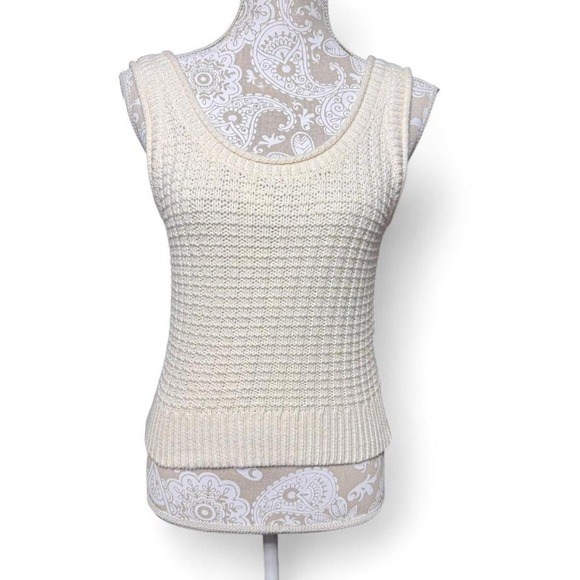 Madewell Knit White Basic Neutral Closet Staple Tank Top Minimalist Size XS - Picture 2 of 6